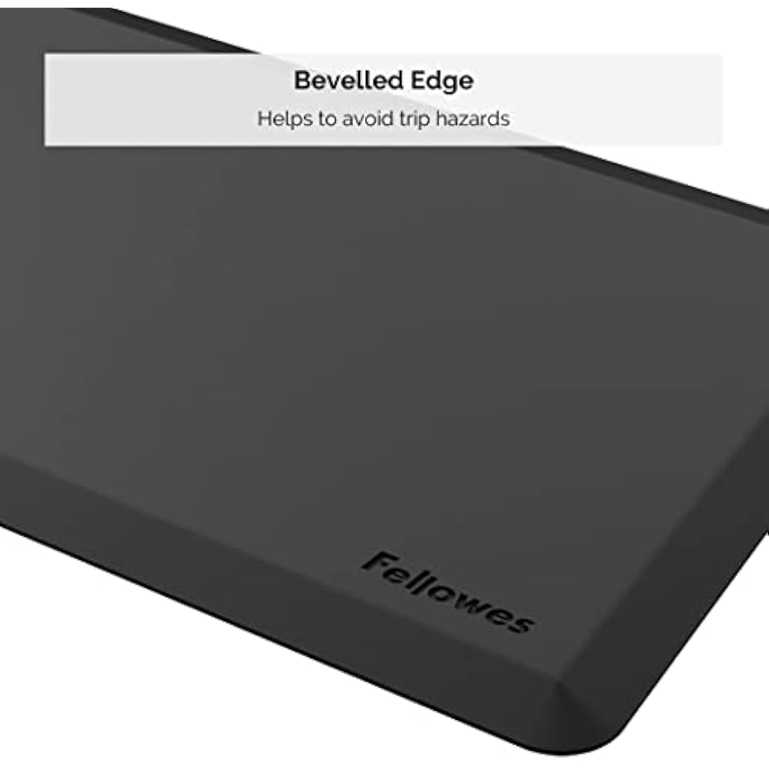 Fellowes Everyday Anti Fatigue Standing Mat - Ergonomic Sit Stand Desk Mat for Use in Work or the Home Environment - H1.91 x W91.44 x D60.96cm - Black