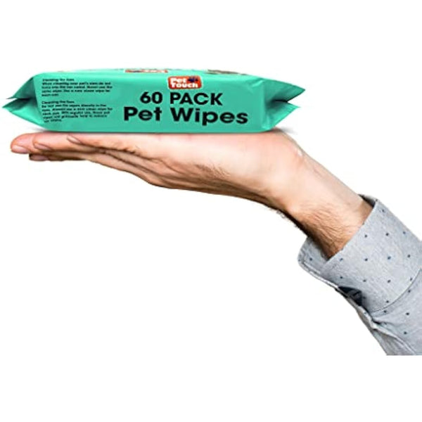 Dog Wipes All Purpose Cleaning Pet Wipes for Dogs Cats Puppies Alcohol Free (1 Pack of 60 Wipes)