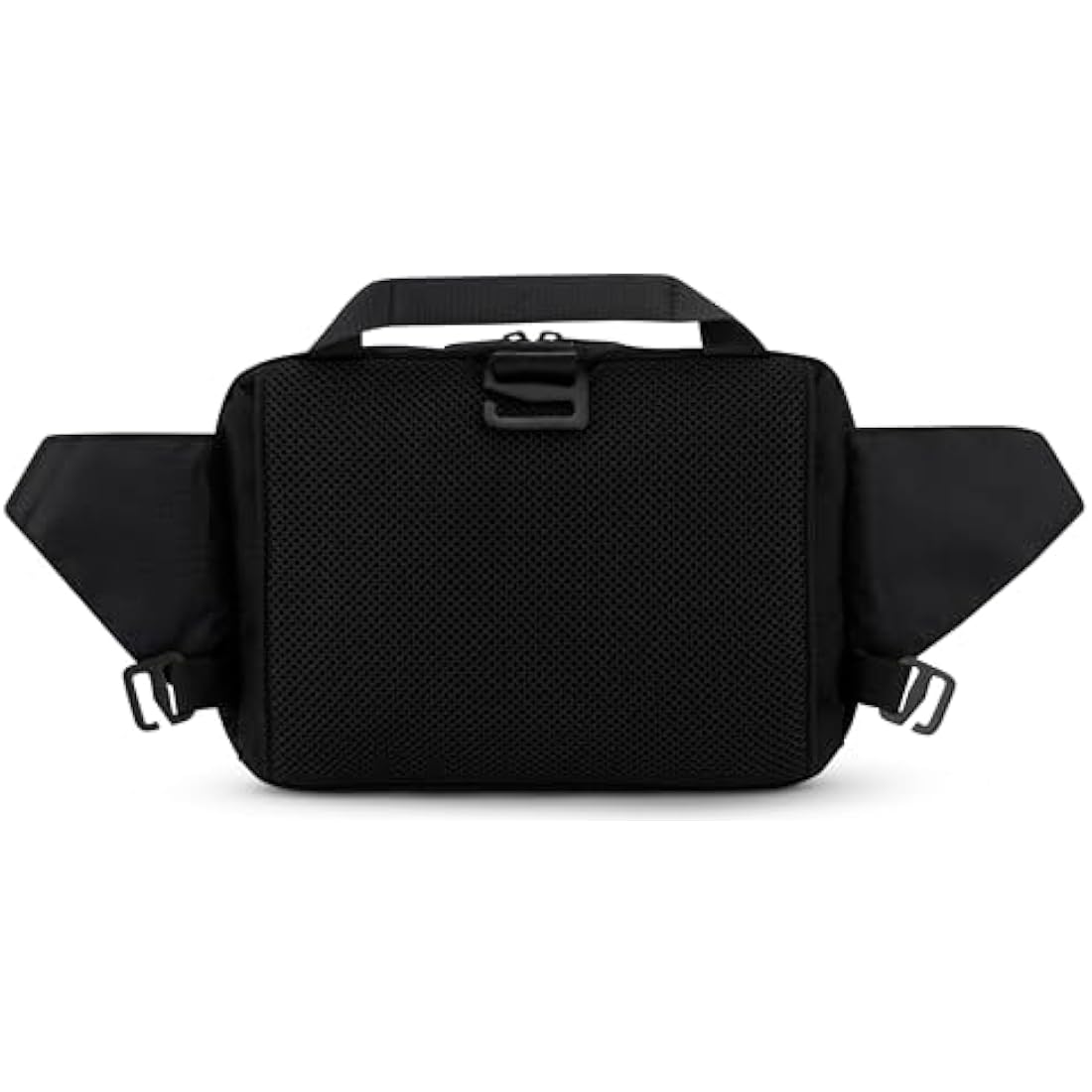 Johnny Urban Bum Bag Black - Travis - Large Waist Bag for Travel Hiking Outdoor - Breathable Airmesh & Adjustable Strap - Many Pockets with Zippers - Accessory Add On for Backpack