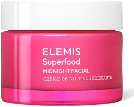 ELEMIS Superfood Midnight Facial Cream & Facial Oil, Nourishing Prebiotic Night Gel Treatment, Moisturising and Hydrating Care with Anti-Oxidant Rich Formula to Plump and Smooth Skin