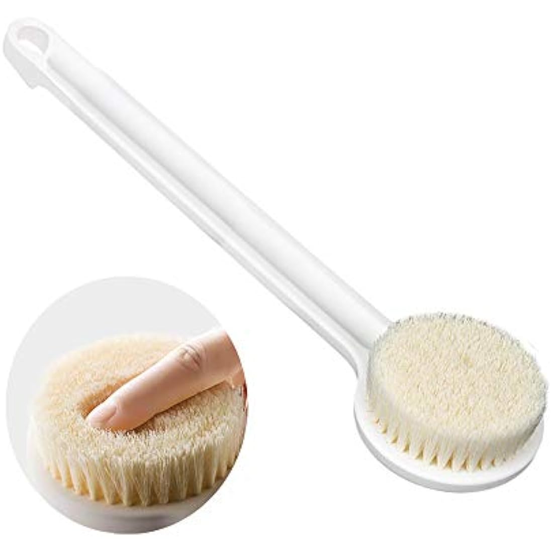 Ithyes Dry Brushing Body Brush Shower Bath Brush Long Handle Gentle Back Skin Scrubber Exfoliate Massage Improve Blood Circulation Cellulite Treatment