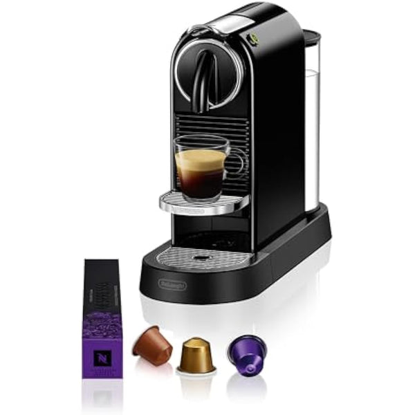 Nespresso Citiz Coffee Machine by De'Longhi for Original Coffee Pods, Italian Inspired Espresso, Quality Coffee, Starter Capsule Set Included, EN167.B, Black