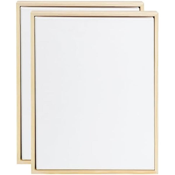 Colour Splash Stretched Canvas & Pinewood Frame-24x30cm (2pk)|3.8cm Deep Edge|4.8cm Frame|Linen & Cotton Blend Fabric|Triple-Layer 450gsm Gesso|Oil & Acrylic Painting|Durable Blank Canvas