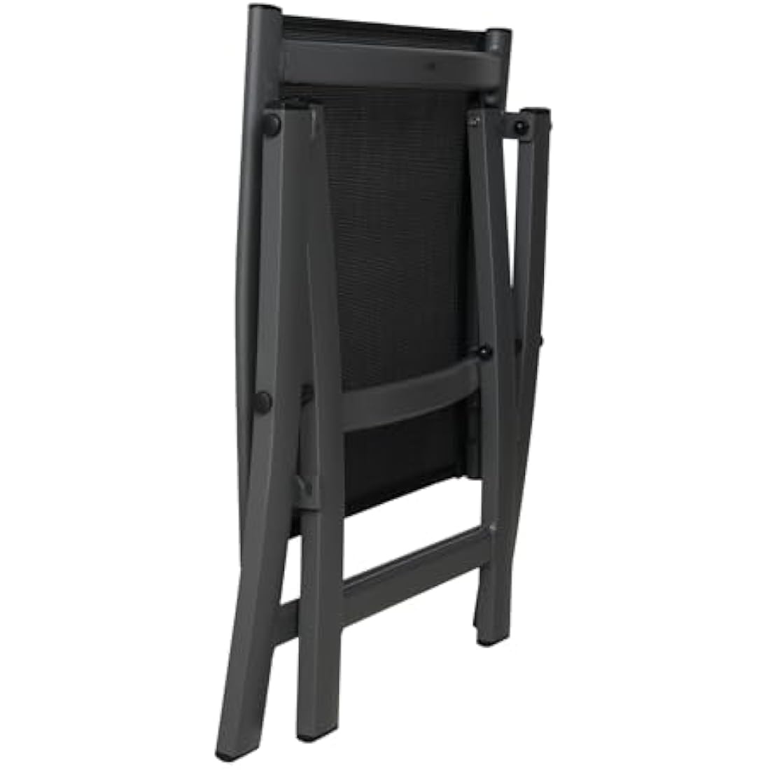 Grand patio Garden Folding Footstool, Ottoman Aluminium, Mesh Sling Farbic, Portable Stool for Garden, Outdoor (Black)