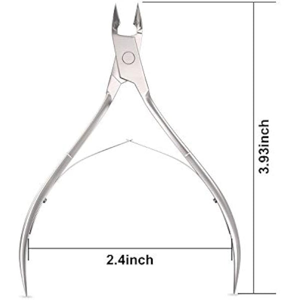 Jestilo Professional Cuticle Nippers Scissors Cutters, Removers Stainless Steel Best Nail Care Tool for Manicure and Pedicure (Silver)