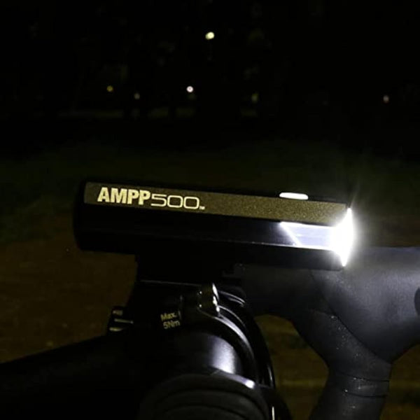 CatEye AMPP Super Bright LED Bicycle Front Lights - OptiCube Technology, IPX4 Waterproof Rated, FlexTight Easy Fit Bracket | USB Rechargeable Bike Light | Front Bike Lights | Bicycle Accessories