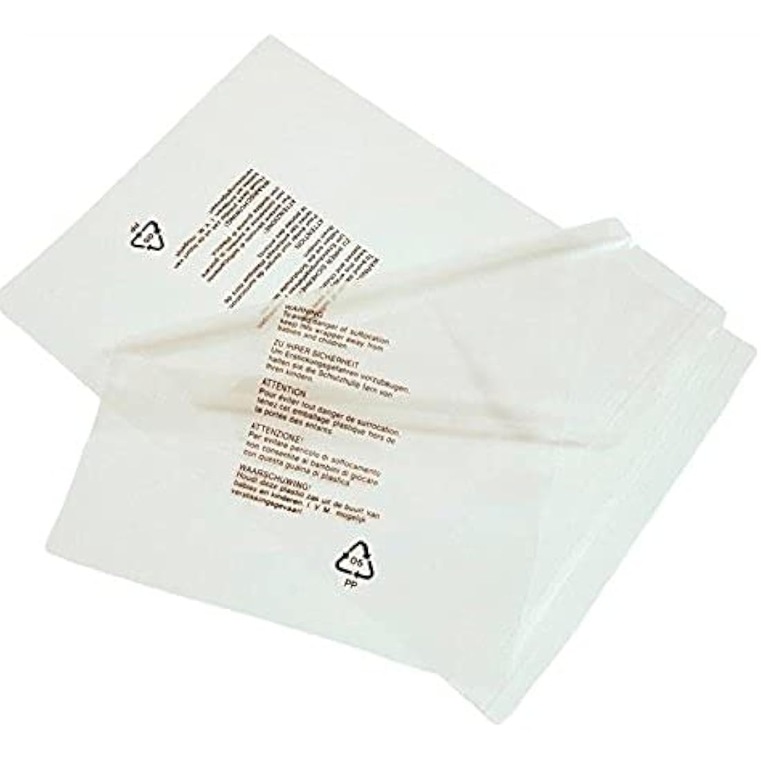 100 Clear Plastic SELF Seal Garment Clothing Bags with Safety Warning RESEALABLE Peel & Seal Polypropylene Clothes T-Shirt Shirt Display Postal Packing Postage Sacks MAILERS SABCO (12" x 16")