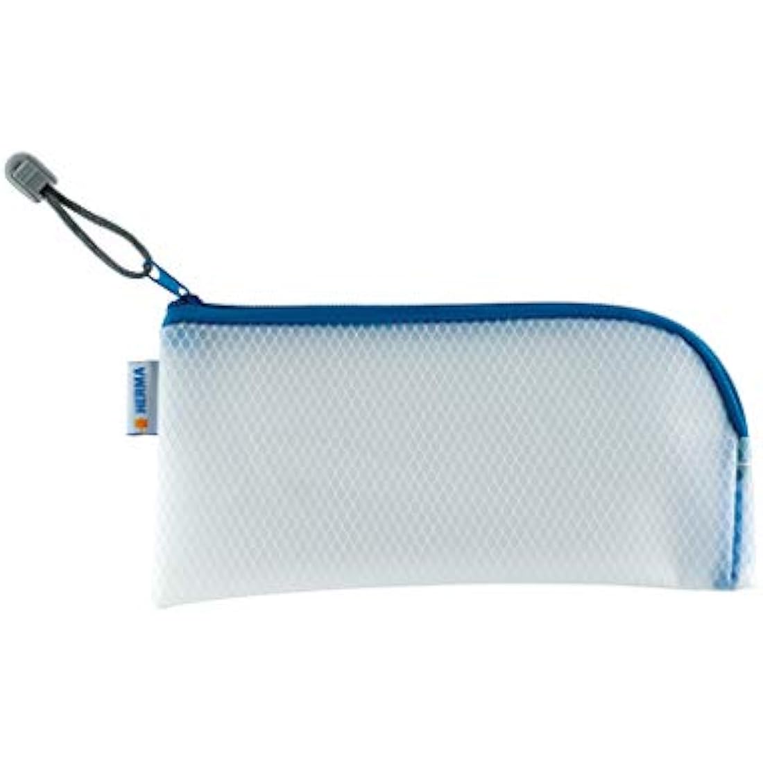 HERMA 20001 Zip Cosmetic Bag, Pack of 10, transparent (23 x 11 cm) small zippered travel pouch for mobile phone, charging cable, cosmetics, pens, keys, clear toiletry bag with zipper, assorted colours