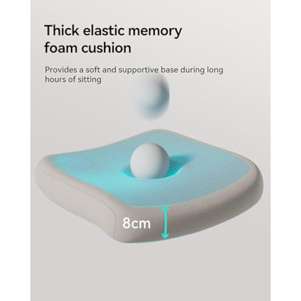 Hbada P1 Ergonomic Office Chair with Flip-Up Armrest, Swivel Computer Desk Chair with 2D Lumbar Support (Grey)