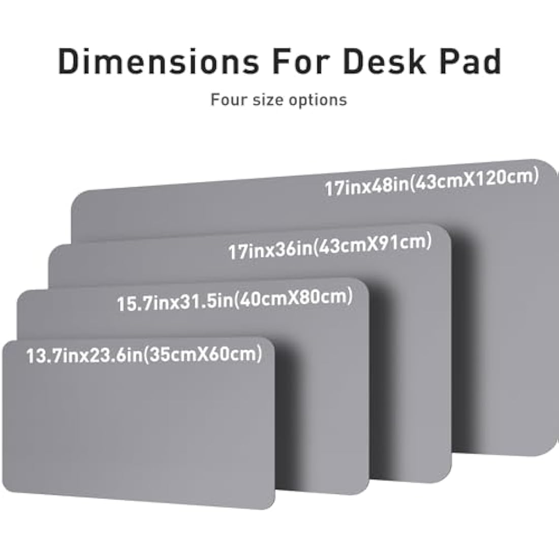 Leather Desk Pad Protector,Mouse Pad,Office Desk Mat, Non-Slip PU Leather Desk Blotter,Laptop Desk Pad,Waterproof Desk Writing Pad for Office and Home (60cmX35cm,Light Grey)