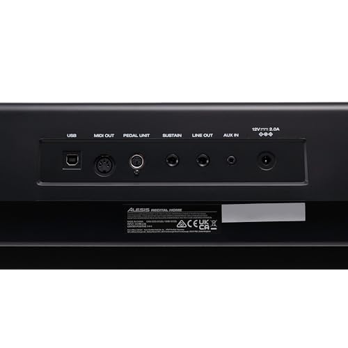 Alesis Recital Home Digital Piano with 88 Hammer Action Weighted Keys, Stand, Pedals and Lessons, Turquoise