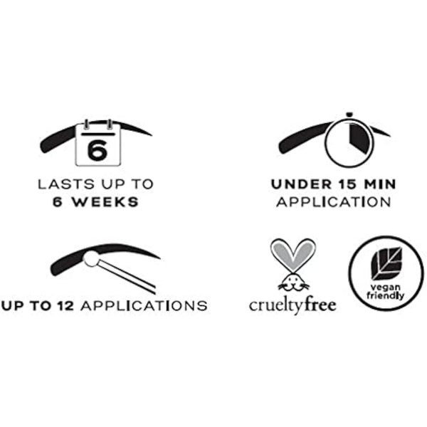 Eylure Dybrow Permanent Tint for Brows Dye Kit Mid Brown