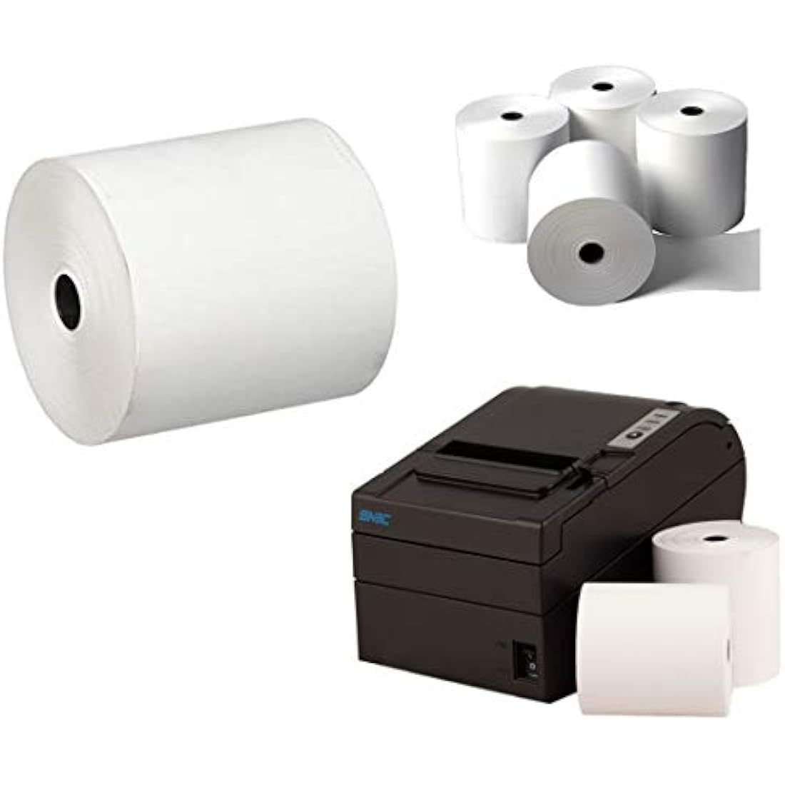 80 x 80mm x 12.7mm Thermal Paper Till Rolls Suitable for EPOS Epson, Star, Samsung, Bixolon, POS Terminals Pack of 20