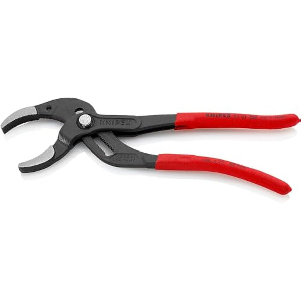Knipex Siphon and Connector Pliers black atramentized, with non-slip plastic coating 250 mm 81 01 250