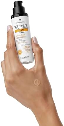 Heliocare 360 Color Gel Oil-Free Beige SPF 50 50ml / Gel Sunscreen For Face/Daily UVA UVB Visible Light Infrared-A Anti-Ageing Sun Protection/Matte Foundation Coverage