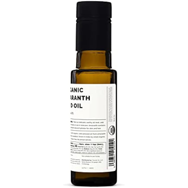 Erbology Organic Amaranth Oil 100ml - Cold-Pressed - Rich in Squalene (8%) and Vitamin E (580% RI) - Regenerate and Nourish - No Additives or Preservatives - Sustainably Sourced - Vegan - GMO-Free
