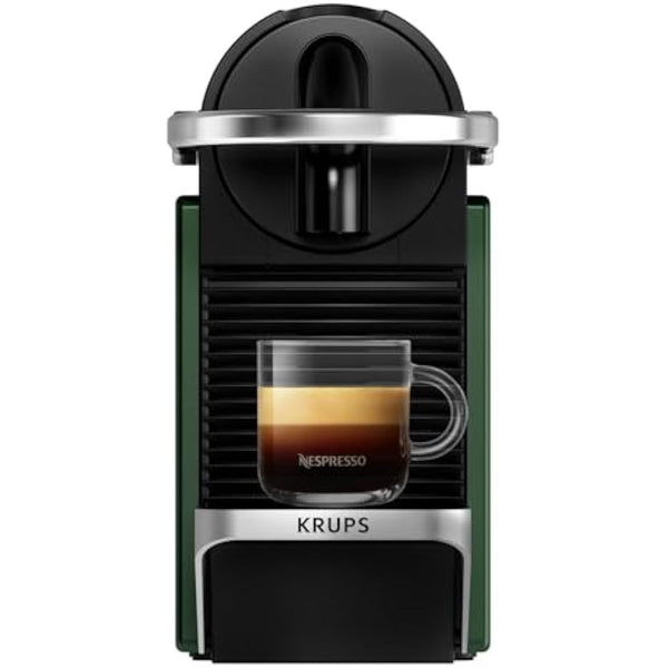 Nespresso Pixie Coffee Pod Machine by Krups, Compact Espresso Maker for Original Pods, 19-Bar High Pressure, Fast Heat-Up, Energy Saving, Auto Shut-Off, Recyclable Pods in Dark Green XN3063G0