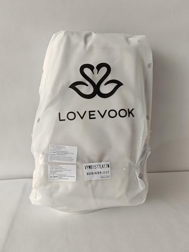 LOVEVOOK Laptop Backpack Women 15.6 inch, Work Bags for Womens, School Computer Bag with USB Port for Business College Travel, Rucksack for Teacher Nurse,BeigeGrey