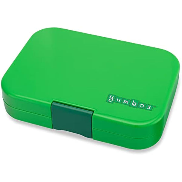 yumbox Original Leakproof Kids Bento Lunch Box, 5 Compartments + Dip Well, Easy-Open Latch, Portion Control, Removable Illustrated Tray, Ages 3-7 (Jurassic Green (Funny Monsters Tray))