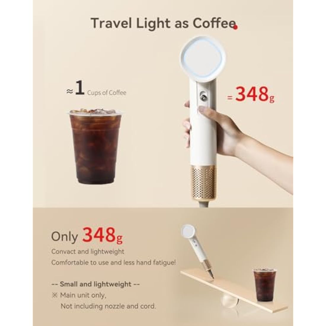 HEXTEK Hair Dryer, 500 Million Negative Ionic Hairdryer, High Speed Brushless Motor 160,000 RPM for 2min Fast Drying Lightweight Portable Travel Professional Blow Dryer for Women and Men(Pink)