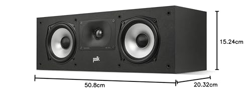 Polk Audio Polk Monitor MXT60 Compact Tower Speaker, HiFi and Home Cinema Speaker, Hi-Res Certified, Dolby Atmos and DTS:X Compatible (1 piece)
