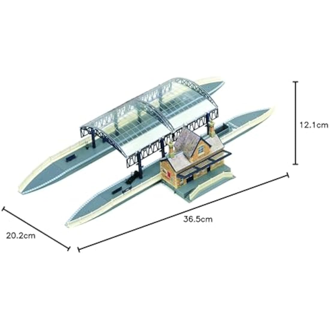 Hornby R8009 OO Gauge Station Terminus - Model Railway Accessories, Miniature Diorama Scenery for Hornby Train Sets - Lifelike Train Station Terminus Model - Scale 1:76, Grey