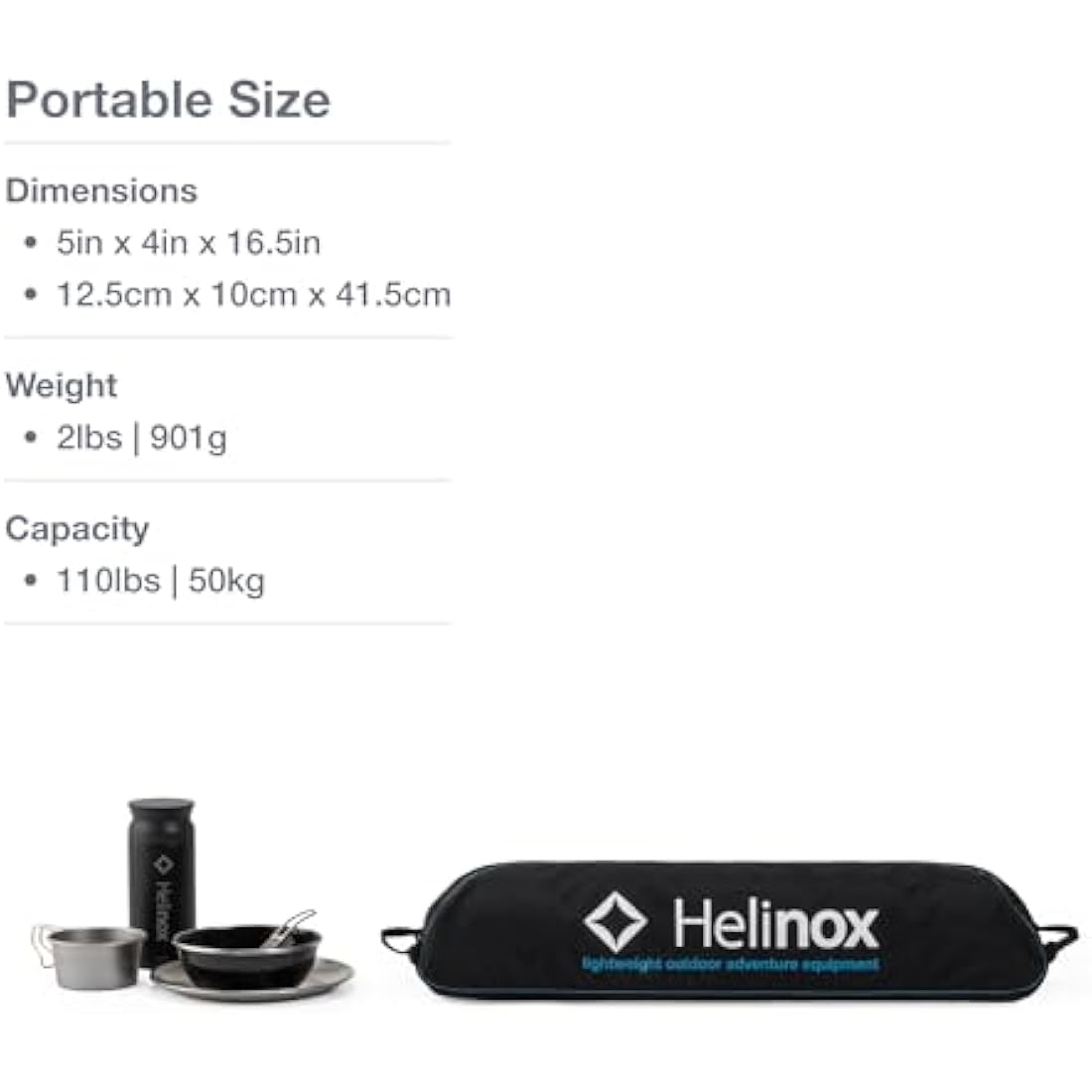 Helinox Table One Hardtop - Weather resistant, Lightweight and Collapsable Portable Outdoor Camping Table - Supports up to 50 kg in weight (Coyote Tan)