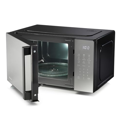 Hisense H23MOBSD1HUK 23 Litre 800W electronic Microwave with Auto Defrost, Digital Display, Smart Cook, Multi level cooking and Easy Clean- Black