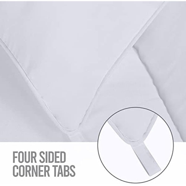 Utopia Bedding 4.5 tog Single Duvet with Corner Tabs, Microfiber Soft Breathable Duvet, Box Stitched All Year Round Quilt 135x200 cm (White)
