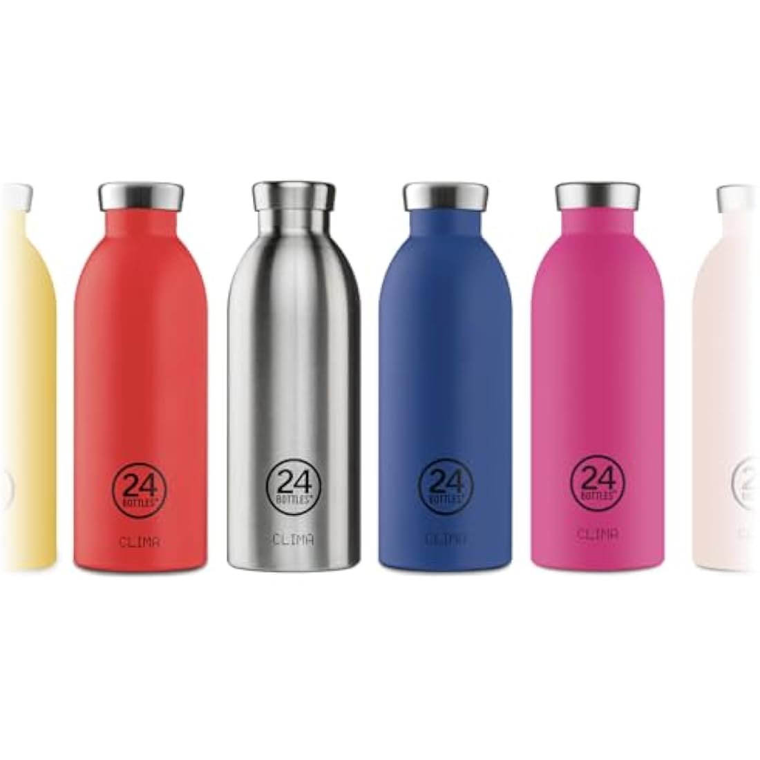 24Bottles Clima – Stainless Steel Water Bottle, Thermal Bottle 500 ml 12H Hot and 24H Cold, Ideal as a Gym, Children and Sports Bottle, 100% Airtight, Water Bottle Sustainable