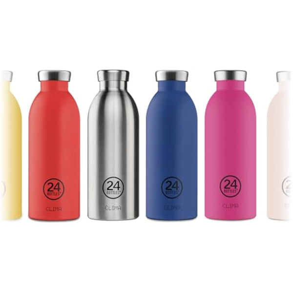 24Bottles Clima – Stainless Steel Water Bottle, Thermal Bottle 500 ml 12H Hot and 24H Cold, Ideal as a Gym, Children and Sports Bottle, 100% Airtight, Water Bottle Sustainable