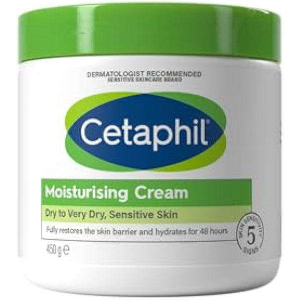 Cetaphil Body Moisturiser, 450g, Moisturising Cream For Dry to Very Dry, Sensitive Skin, With Niacinamide & Vitamin E