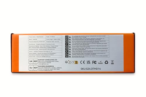 SUNPOW Metal Detector for Adults Professional, High-Tech with DSP Chip and Structure, 3 Pieces Custom, 30cm Waterproof Coil, 2 x LCD Display, 5 Modes, Adjustable Length (50 cm - 150 cm), Stable Spiral