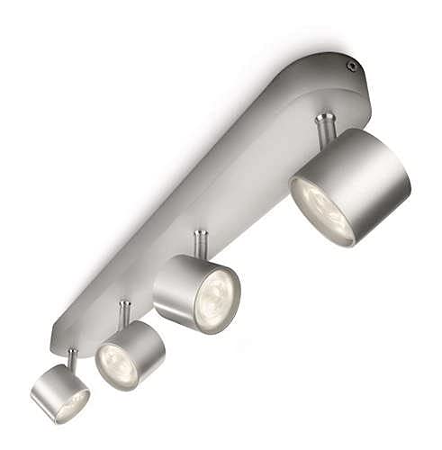 Philips MyLiving Star 4 Bar Spotlight Ceiling Light (Integrated 4 x 3 W LED Bulb) - Aluminium