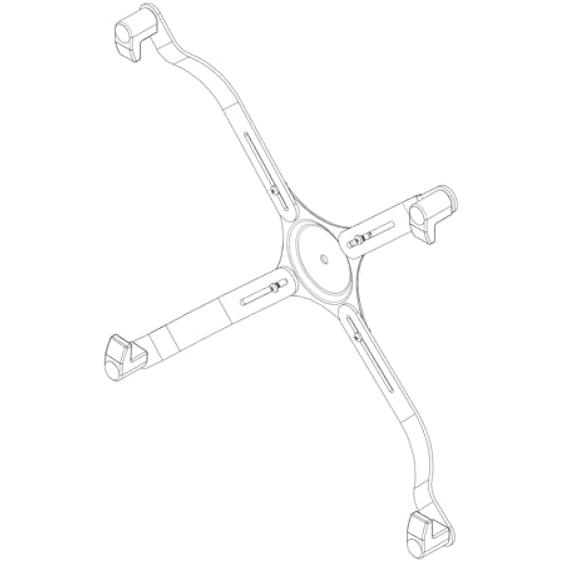 hjh OFFICE 802001 VESA Adaptor for 15-27 Inch Monitors without VESA Hole Pattern VM-A4 Steel Adapter Set Maximum Load 10 kg