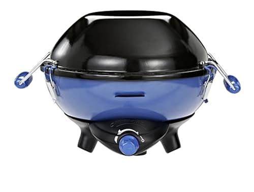 Campingaz Party Grill 400 CV, Camping Stove and Grill, All-in-One Portable Camping BBQ, with Griddle, Grid and Pan Support, Lid Doubles as Wok, Blue