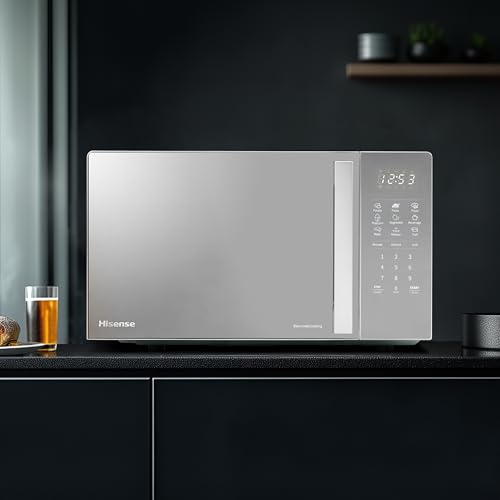 Hisense H23MOBSD1HUK 23 Litre 800W electronic Microwave with Auto Defrost, Digital Display, Smart Cook, Multi level cooking and Easy Clean- Black