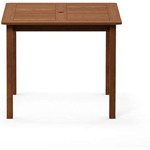 Furinno Hardwood Bermuda Square Table in Teak Oil, Wood, Natural, (W) x 74.17 (H) x 89.92 (D) cm