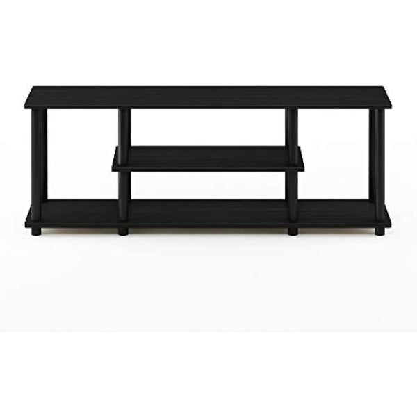 Furinno 12250R1WN/BK Turn-N-Tube No Tools 3D 3-Tier Entertainment TV Stands, Walnut/Black