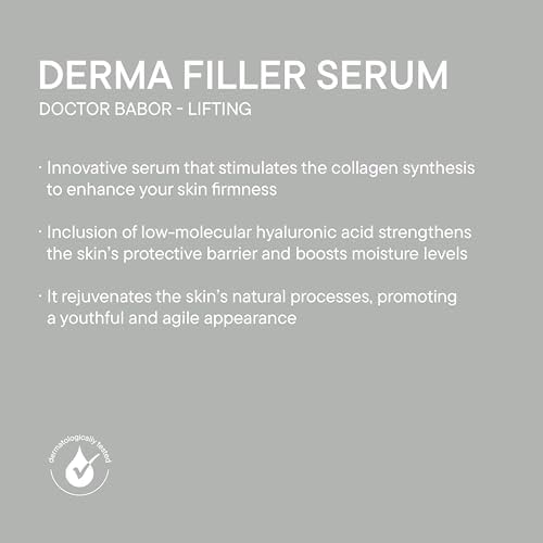 DOCTOR BABOR Derma Filler Serum | Highly effective facial care with 7% collagen peptides for visible wrinkle reduction | Anti-ageing serum for instantly smoother & firmer skin | vegan | 30ml serum