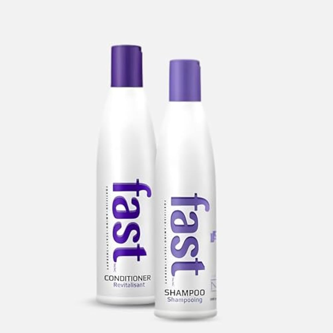 FAST Hair Growth Shampoo and Conditioner - Supercharges Growth for All Hair Types, Repairs Damaged Hair, Vegan, SLS/Paraben-Free, 1 Month Supply, 300ml x2