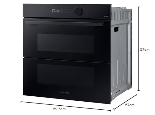 Samsung Series 4 Dual Cook Flex Smart Oven with Pyrolytic Cleaning, Colour: Stainless Steel, NV7B45305AS