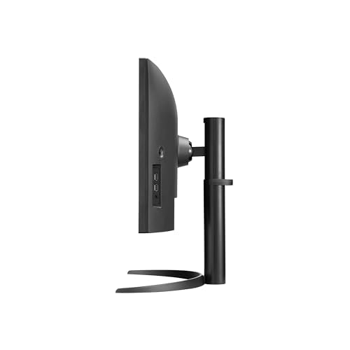 LG Electronics Curved UltraWide Monitor 34WR55QK, 34 inch, 1440p, 100Hz, 5ms Response Time, VA Panel, Smart Energy Saving, USB-C (65W Power Delivery), Displayport, HDMI