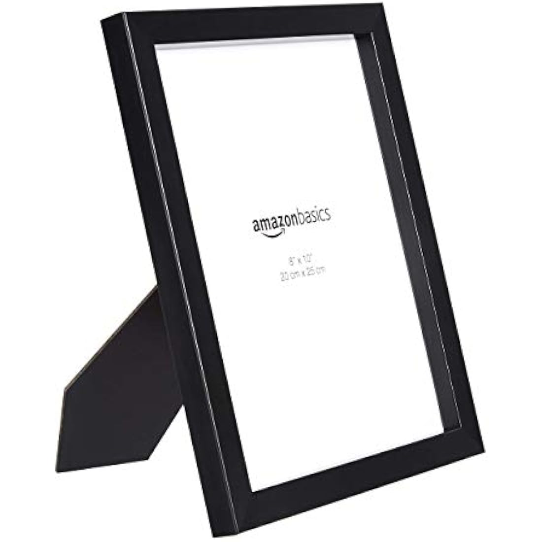 Amazon Basics Rectangular Photo Frame for Tabletop and Wall Display, 2-Pack, Black, 20 cm x 25 cm