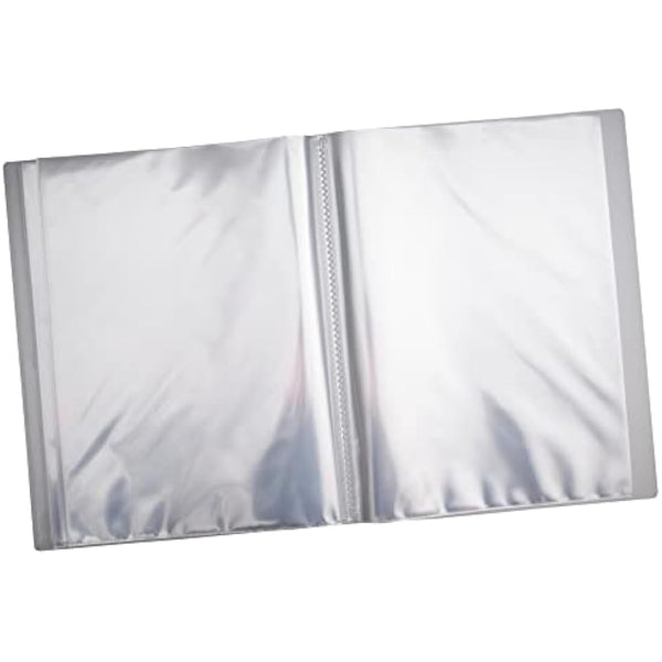 eco-eco A4 Size 50% Recycled 60 Pocket Clear Presentation Display Book, Storage Case Portfolio Art Folder with Plastic Sleeves, eco099