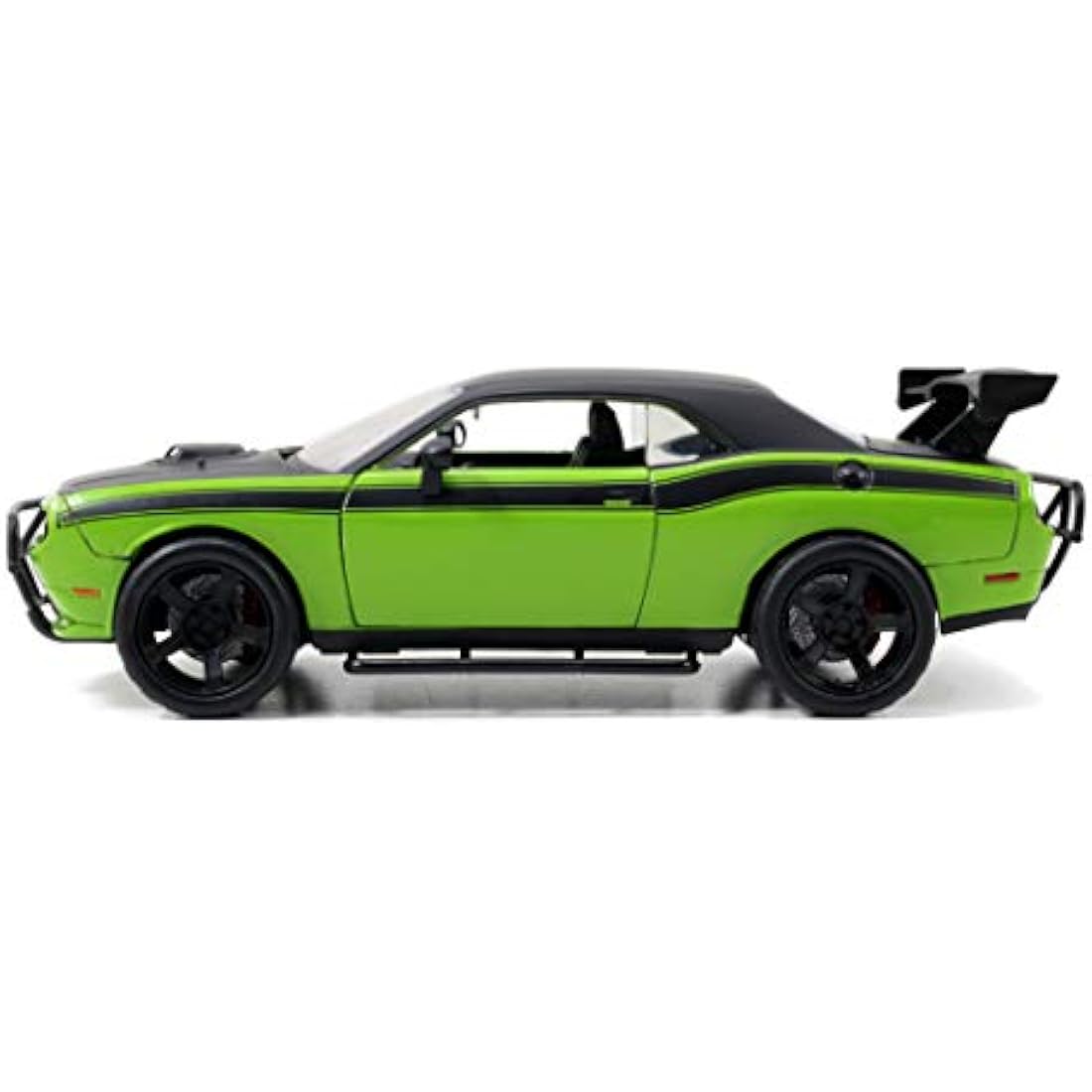 Jada Toys 253203043 Fast & Furious Letty's Dodge Challenger SRT8 Off Road Car Tuning Model 1:24 Scale with Spoiler, Opening Dodge, Bonnet and Trunk, wheel, Green