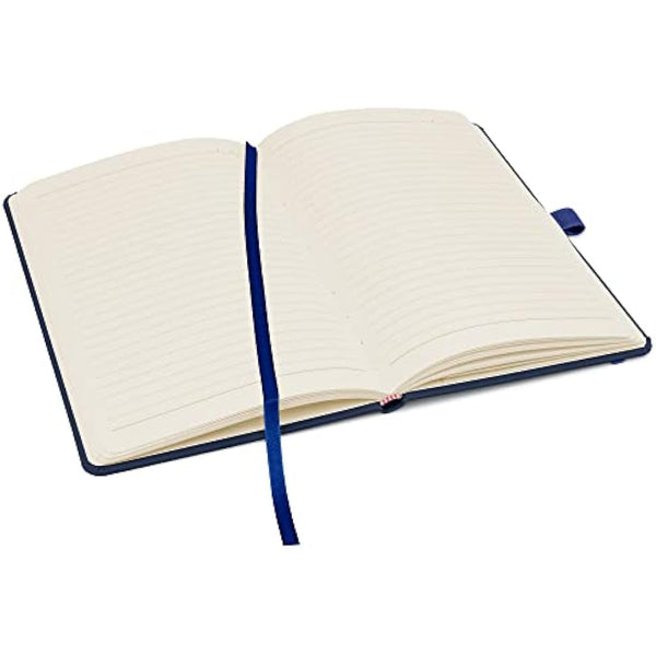 10 x Bulk Pack of Notes London A5 Notebook multipack set with Lined Pages, Pen Loop and Expandable Paper Pocket Hardback Journal New Notepad Note Book Notes Diary Pad (Navy)