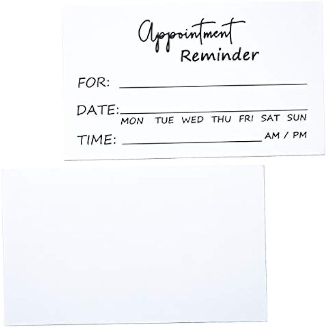 105 Appointment Card Minimalist Client Appointment Card Salon Makeup Artist Hair Stylist Nail Artist Beauty Care White