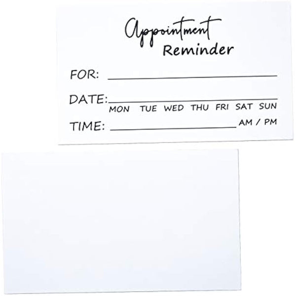 105 Appointment Card Minimalist Client Appointment Card Salon Makeup Artist Hair Stylist Nail Artist Beauty Care White