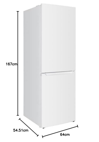 Teknix FFH1825WB 55cm Freestanding 50/50 Fridge Freezer - 256 Litre Capacity - Total No Frost - Non-plumbed Water Dispenser - Black, H182.5 x W55 x D56.2 (cm)